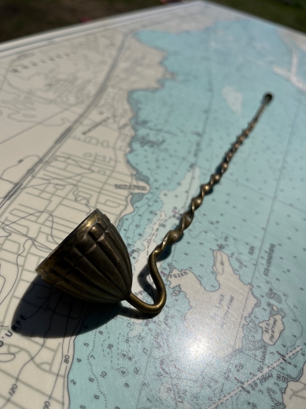Vintage Twisted Brass Candle Snuffer